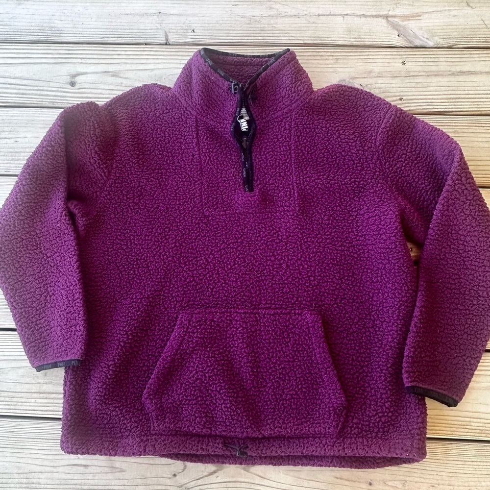 Victoria Secrets Pink  women's purple Sherpa fuzzy jacket size L